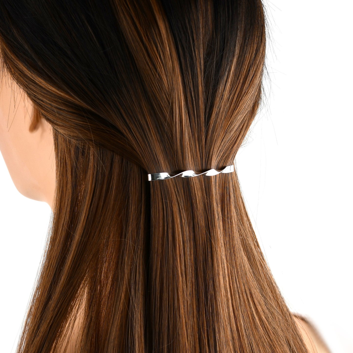 Sterling Silver Hair Clip Twisted Ojewellery UK Design