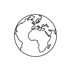 Traceable supply illustrated by world outline