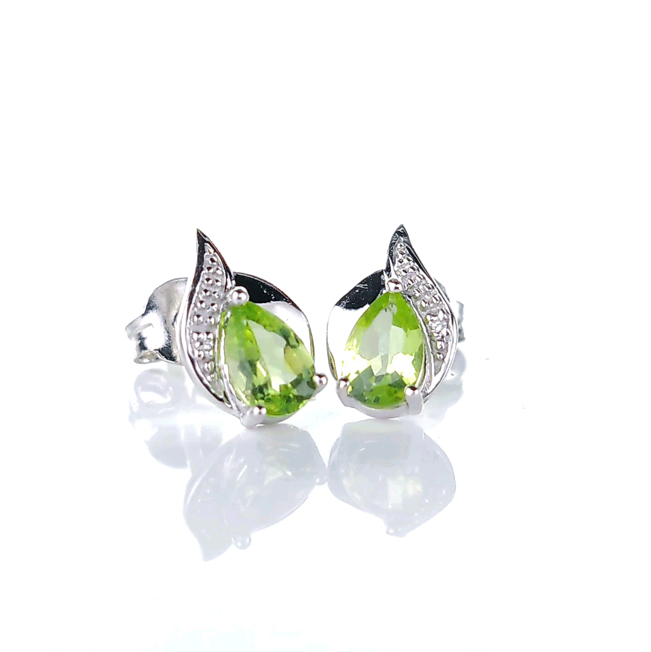 Peridot 2024 diamond earrings