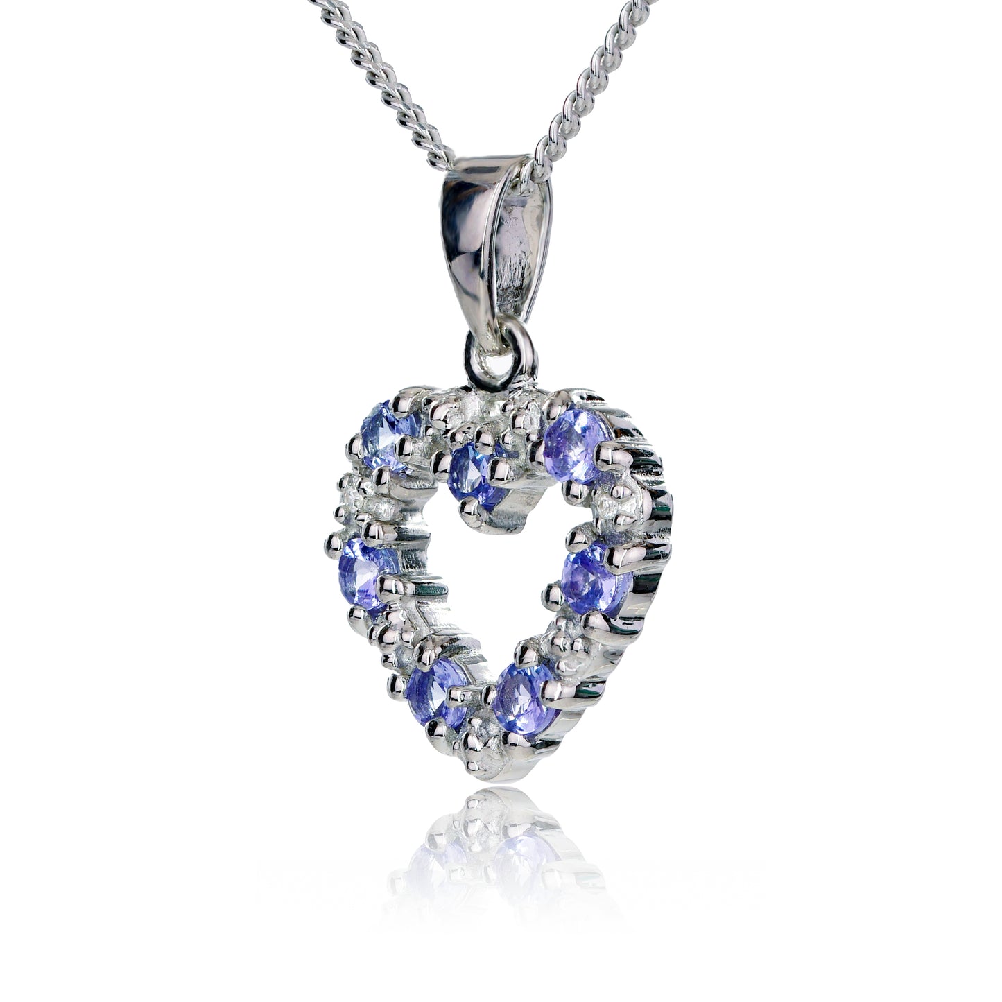 Tanzanite Diamond Heart Necklace