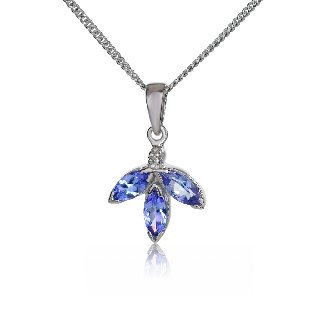 Marquise Tanzanite Diamond Necklace