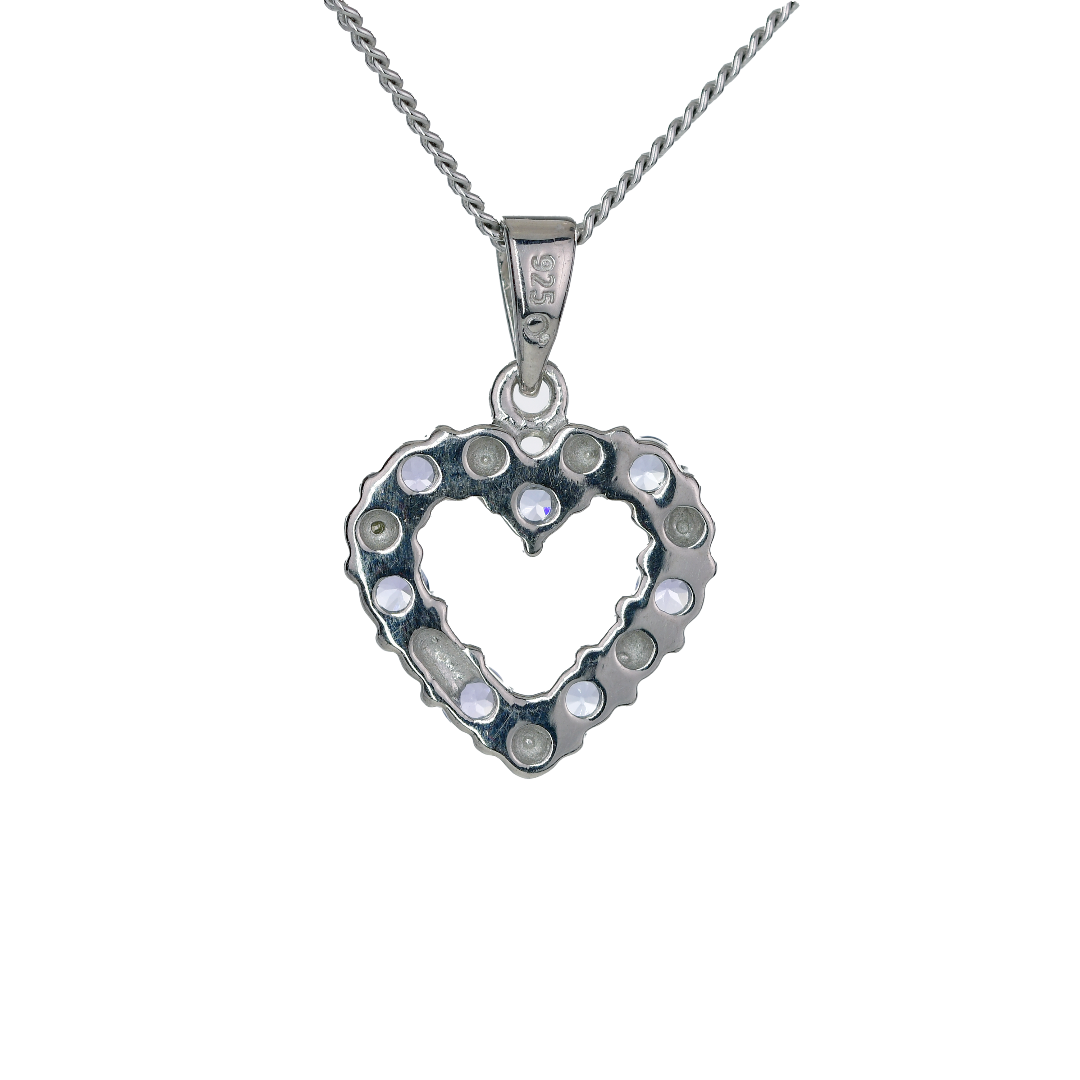 Tanzanite Diamond Heart Necklace