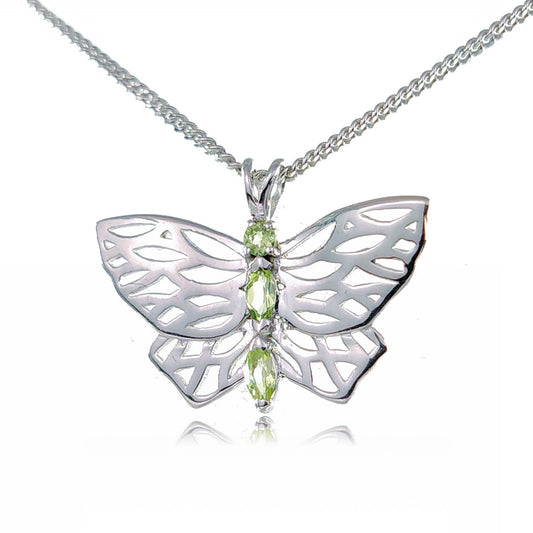 Peridot Butterfly Necklace