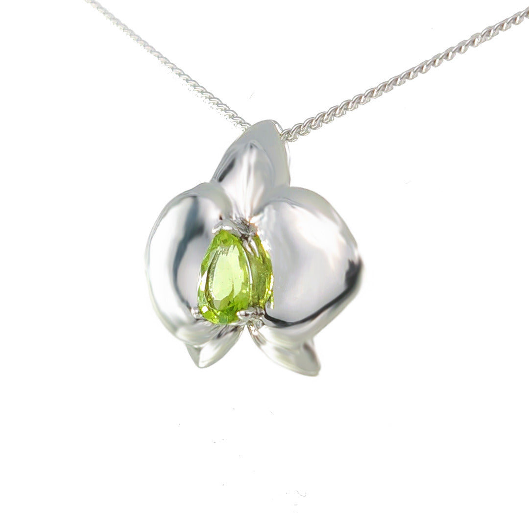 Peridot Pendant Aphrodite Orchid