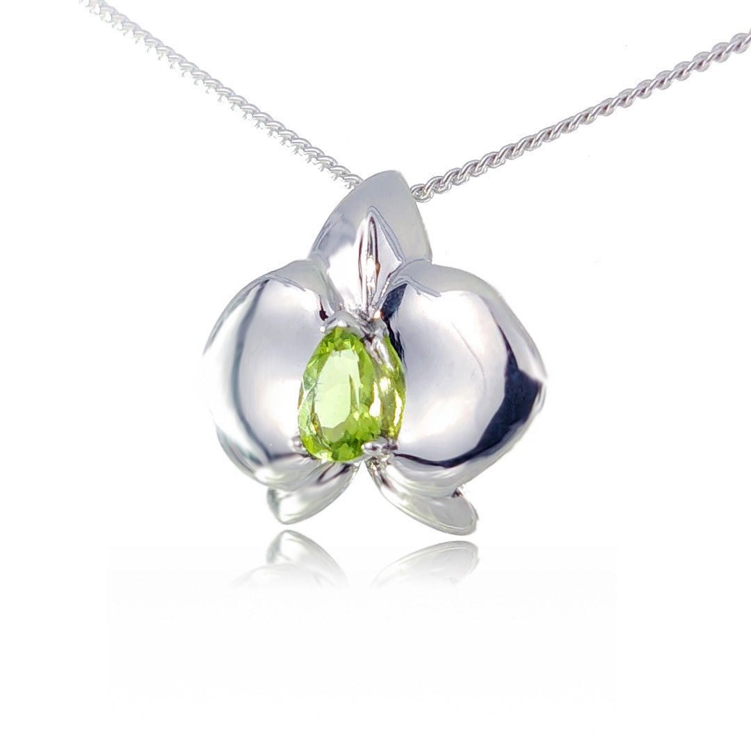 Peridot Pendant Aphrodite Orchid