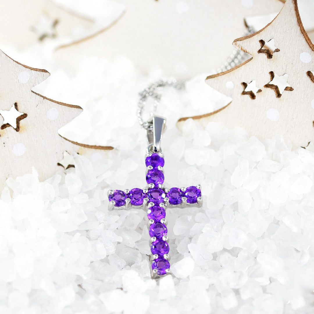 Amethyst sale cross necklace