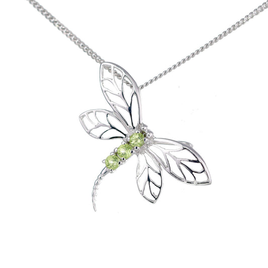 Peridot Dragonfly Pendant