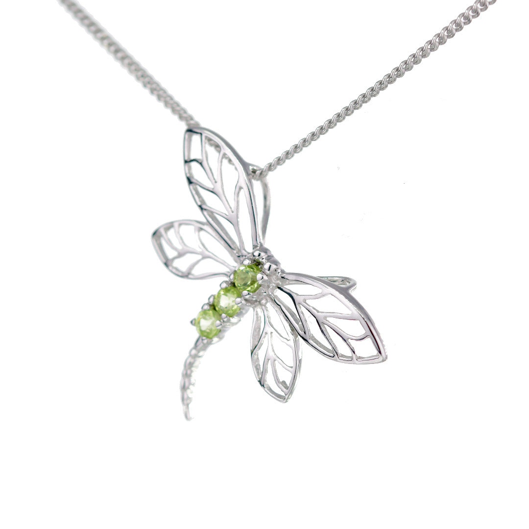 Peridot Dragonfly Pendant