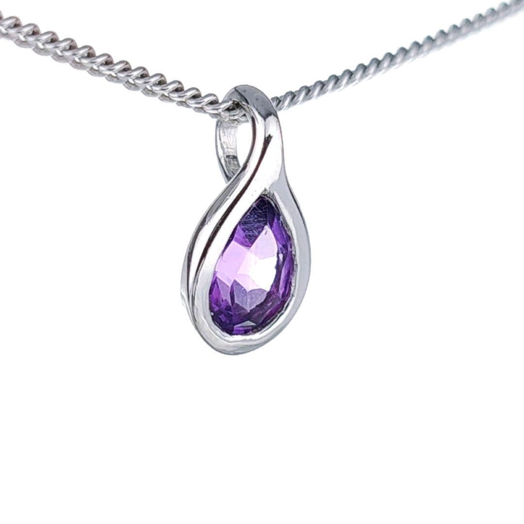 Amethyst Necklace Sterling Silver