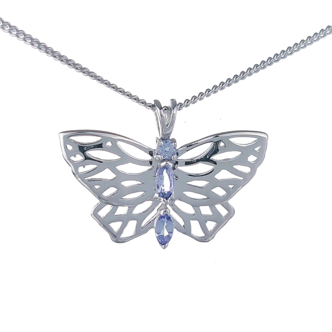 Tanzanite Butterfly Necklace