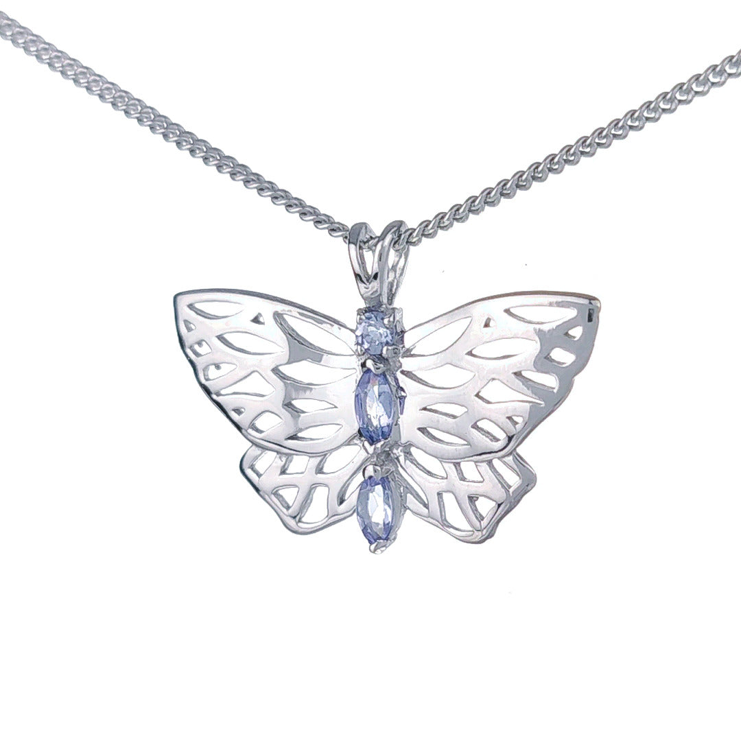 Tanzanite Butterfly Necklace