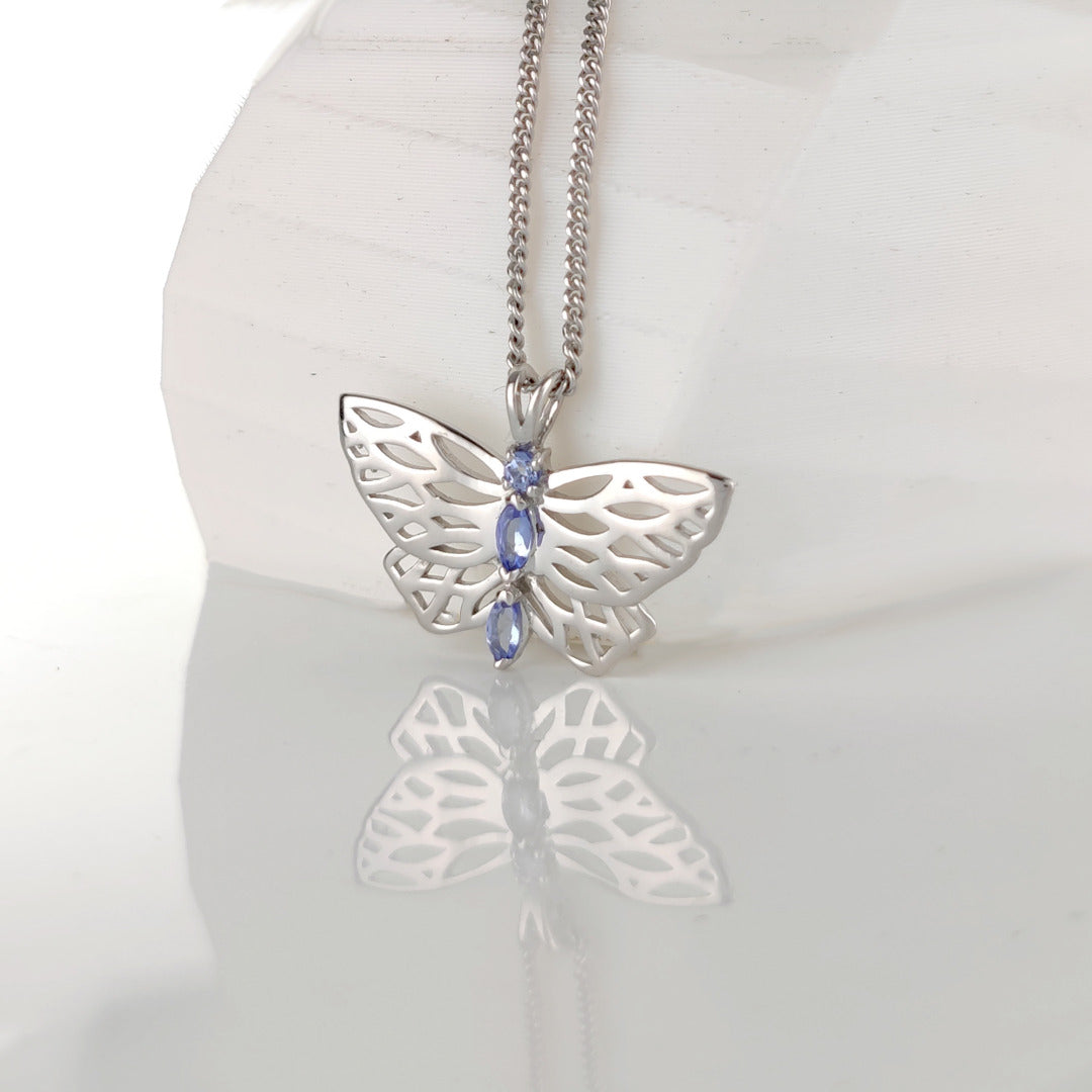 Tanzanite Butterfly Necklace