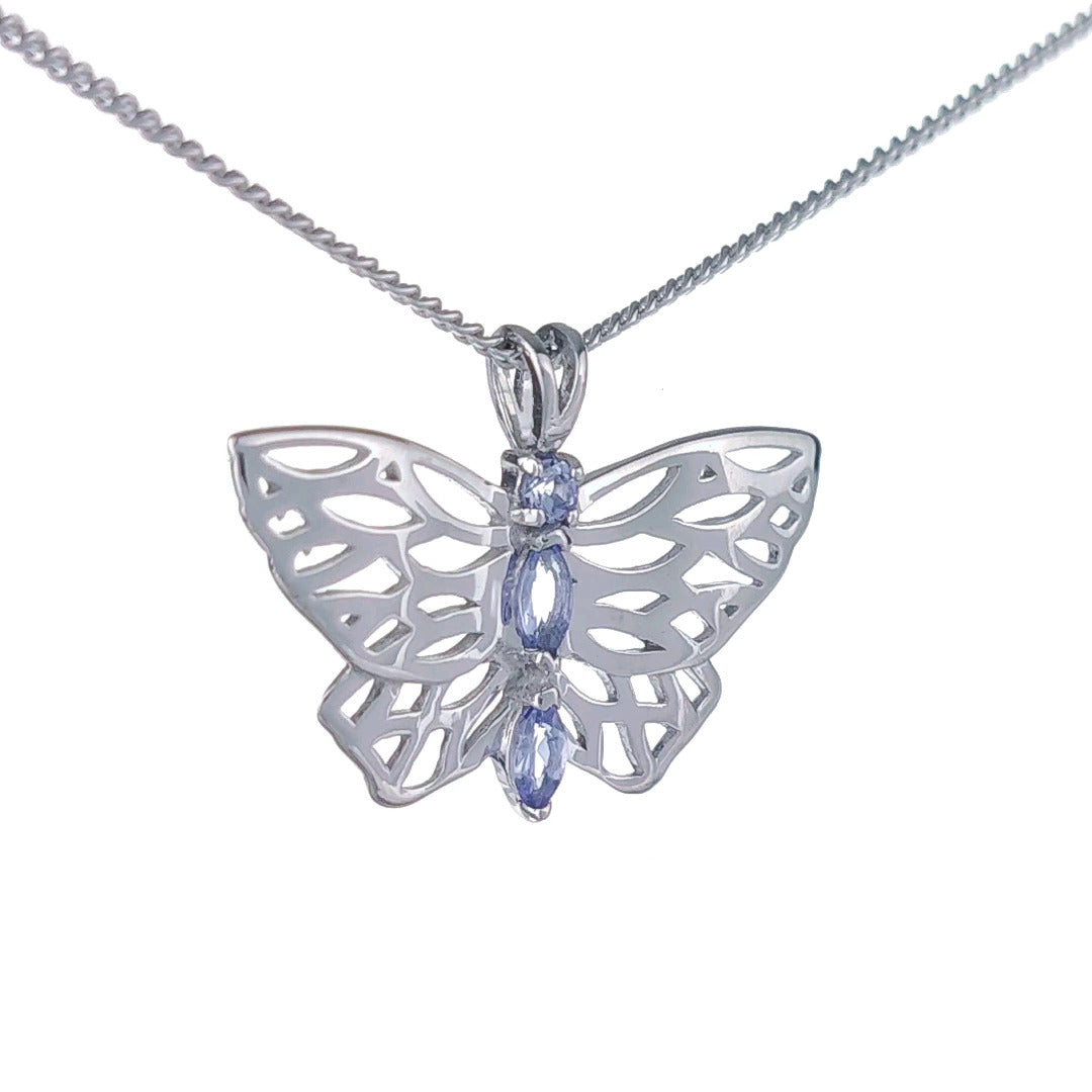 Tanzanite Butterfly Necklace