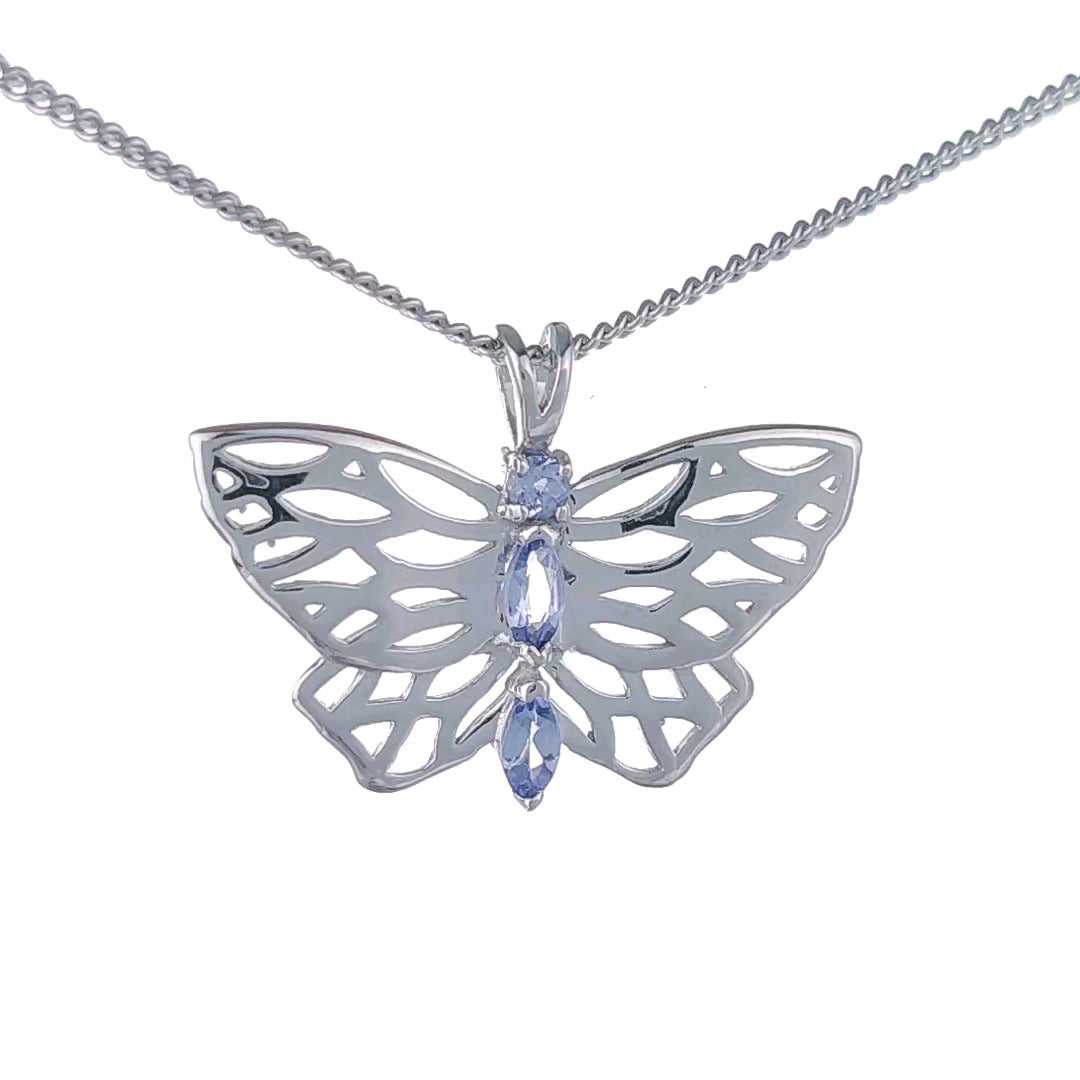 Tanzanite Butterfly Necklace