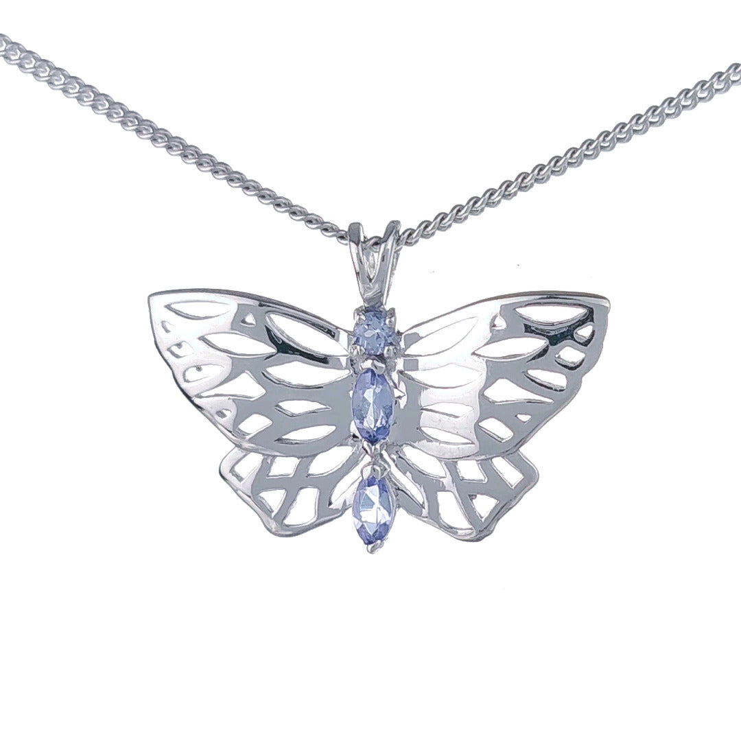 Tanzanite Butterfly Necklace