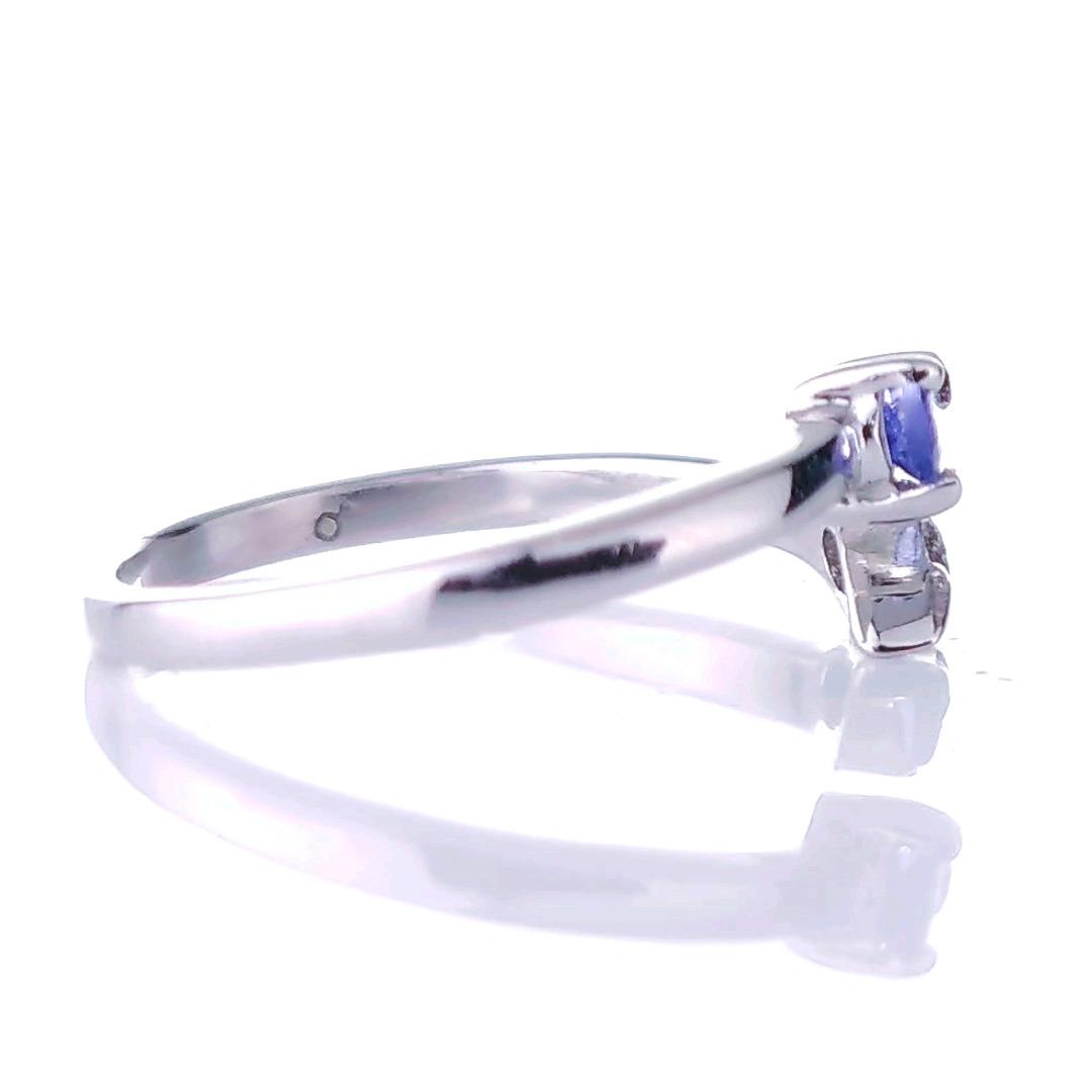 Sterling Silver Tanzanite Ring Size I-T Adjustable Blue Tree of life December Birthstone