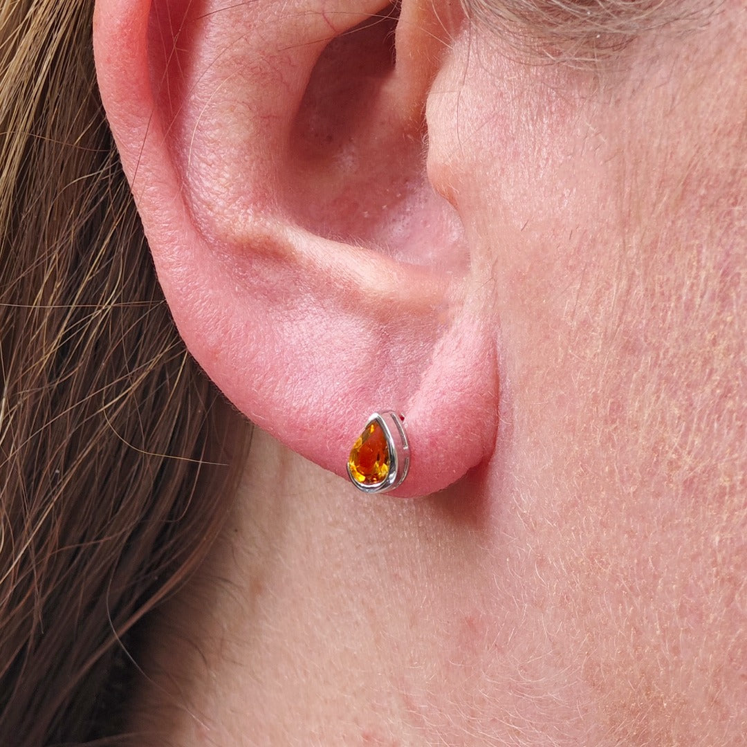 Small gemstone stud on sale earrings