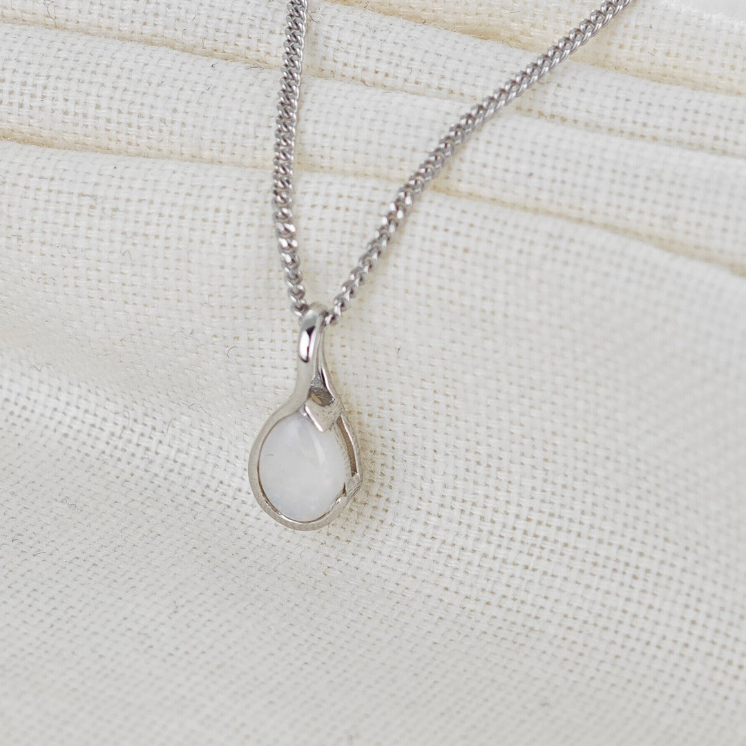 Opal Necklace Eternity Loop