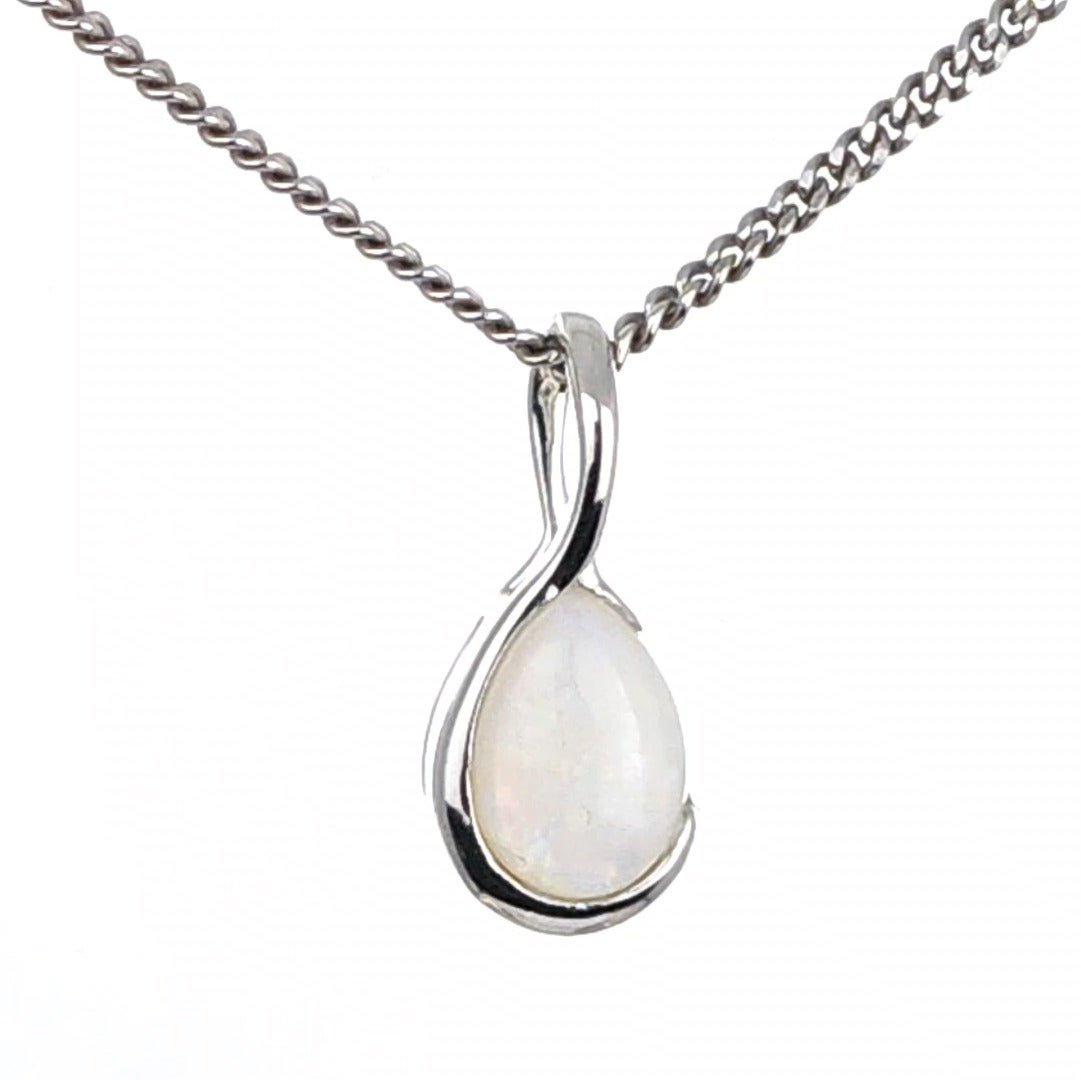 Opal Necklace Eternity Loop