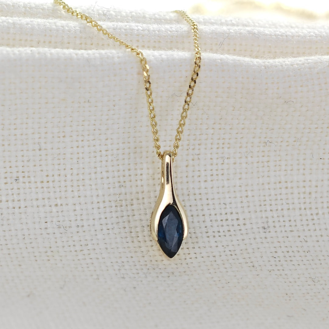 Minimalist sapphire store necklace