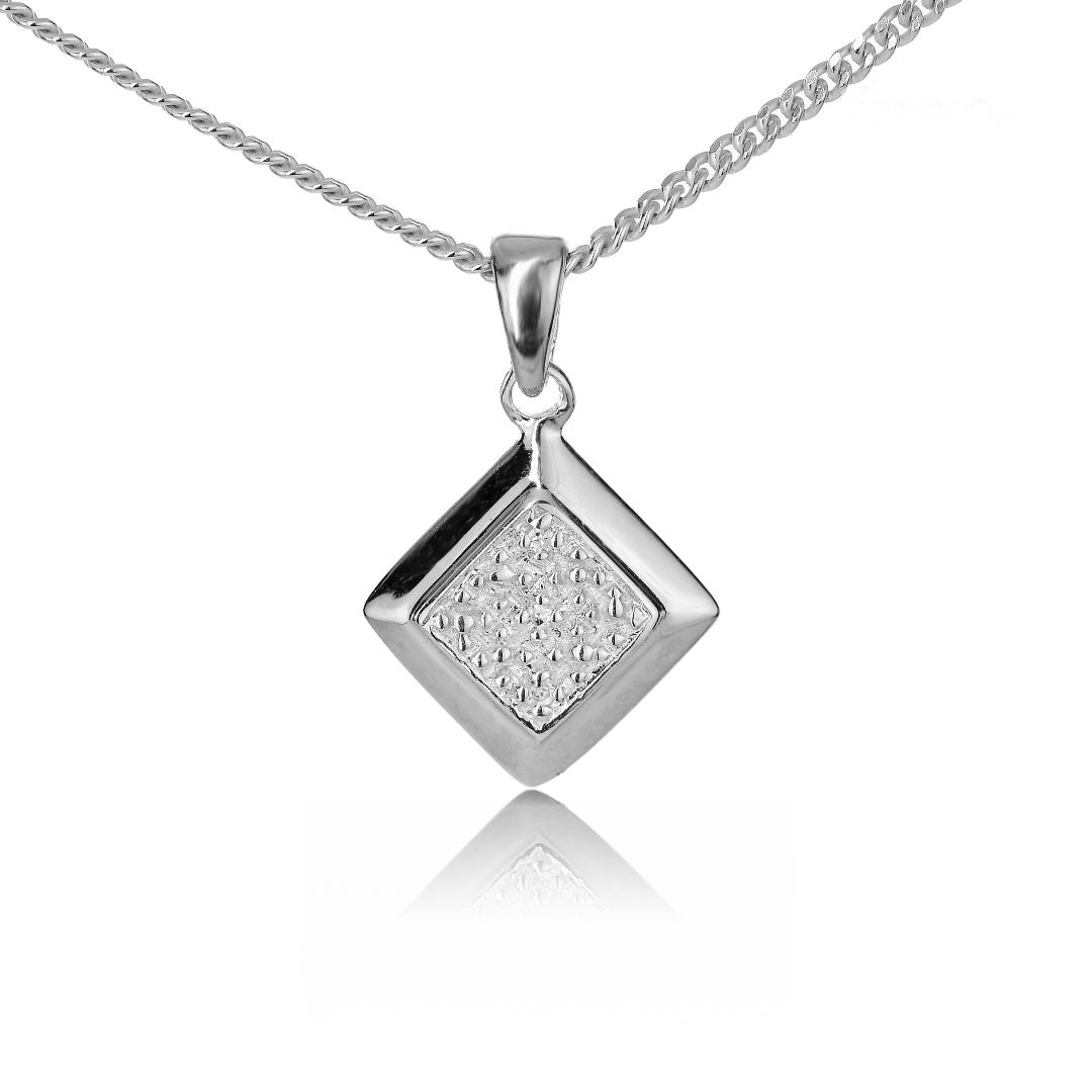 Ojewellery Silver Diamond Necklace Womens