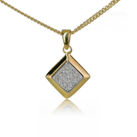 Diamond Necklace Gold Plated Sterling Silver