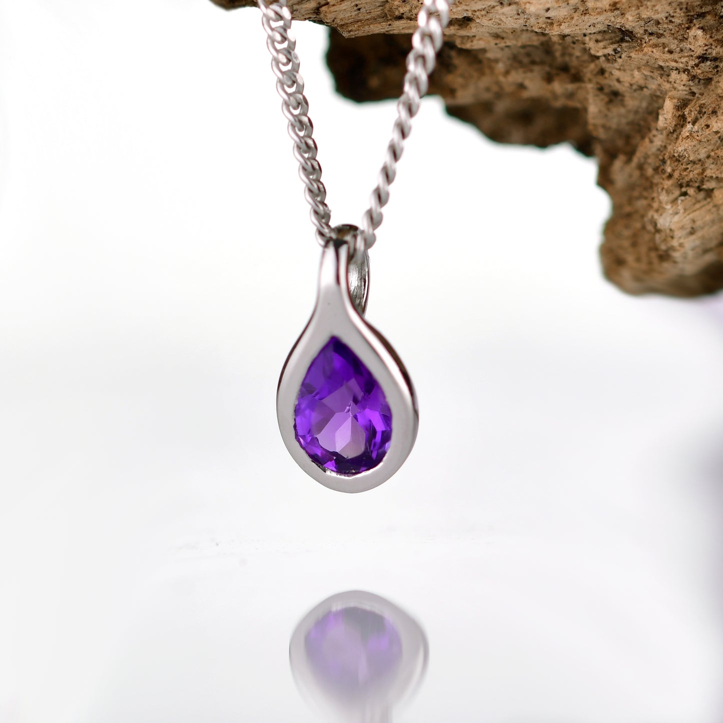 Amethyst Necklace Sterling Silver