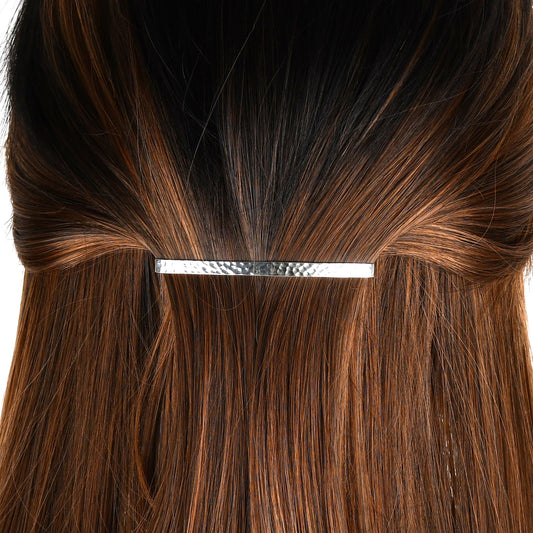 Sterling Silver Hair Clip Hammered Ojewellery UK Design