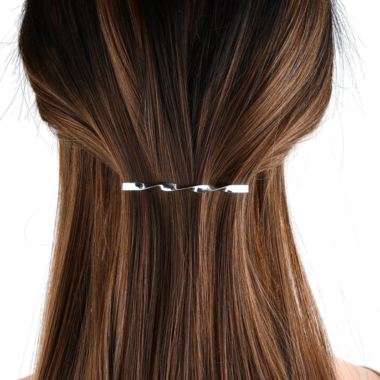 Sterling Silver Hair Clip Twisted Ojewellery UK Design